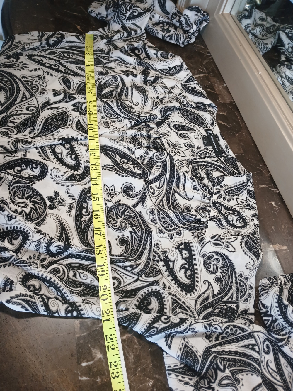 INC International Concepts Black & White Paisley Wrap Blouse - Picture 3 of 9